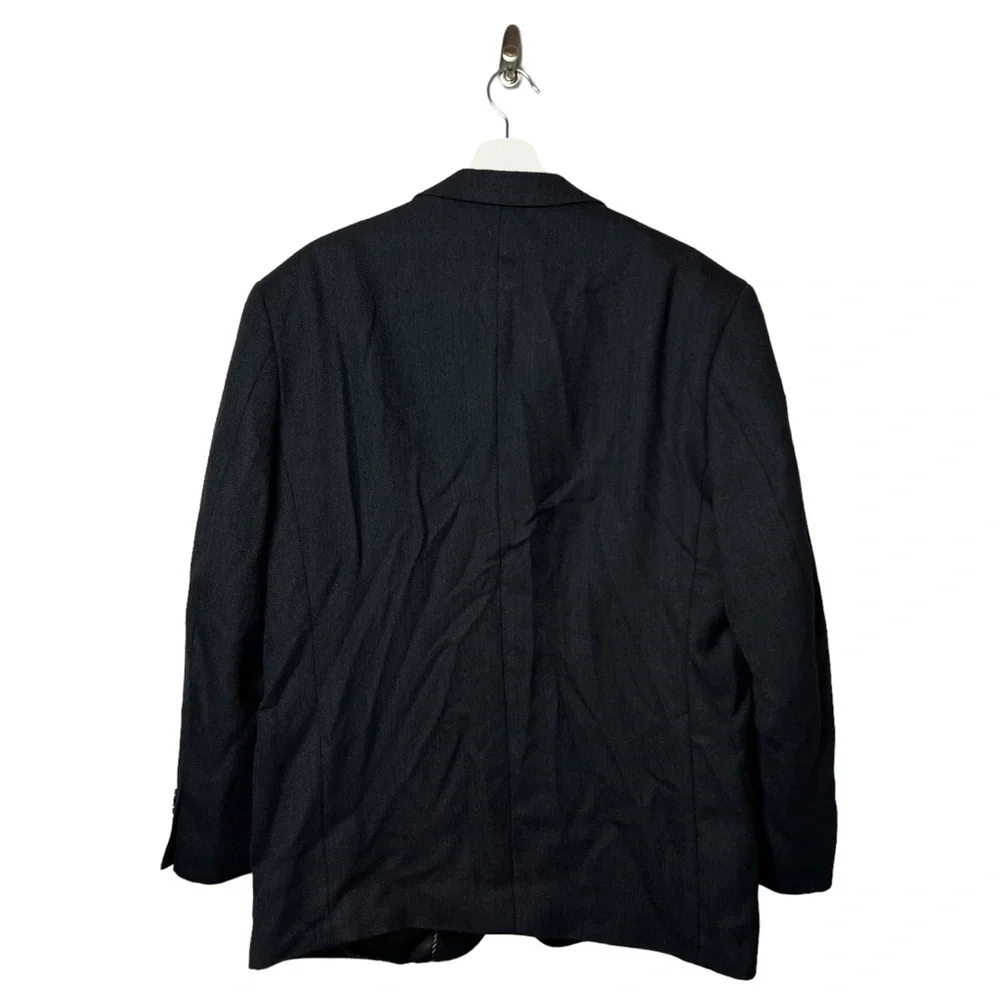 Jones New York Sport Coat Blazer Jacket Mens 43R Lambswool Cashmere Charcoal